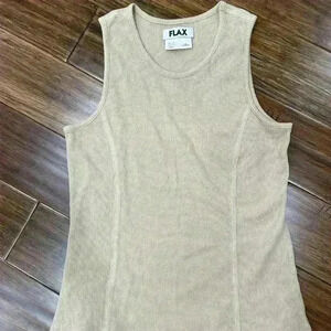 FLAX tan top size Large